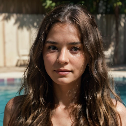 1960s nudist woman,long wavy hair,comely expression,emotional,(best quality),ultra-detailed,(realistic,photorealistic,photo-realistic:1.37),sunlight,anaglyph effect,physically-based rendering,extreme detail description,vivid colors,unposed,grainy film,fujifilm,