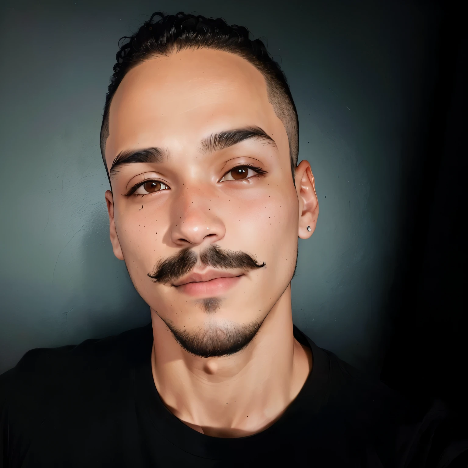 bushy man with mustache and black shirt posing for a photo, profile picture with headshot, taken at the beginning of 2020, inspirado em Christopher Williams, frank dillane as puck, frank dillane, taken in the late 2000s, portrait of Danny González, headshot portrait, half body head shot