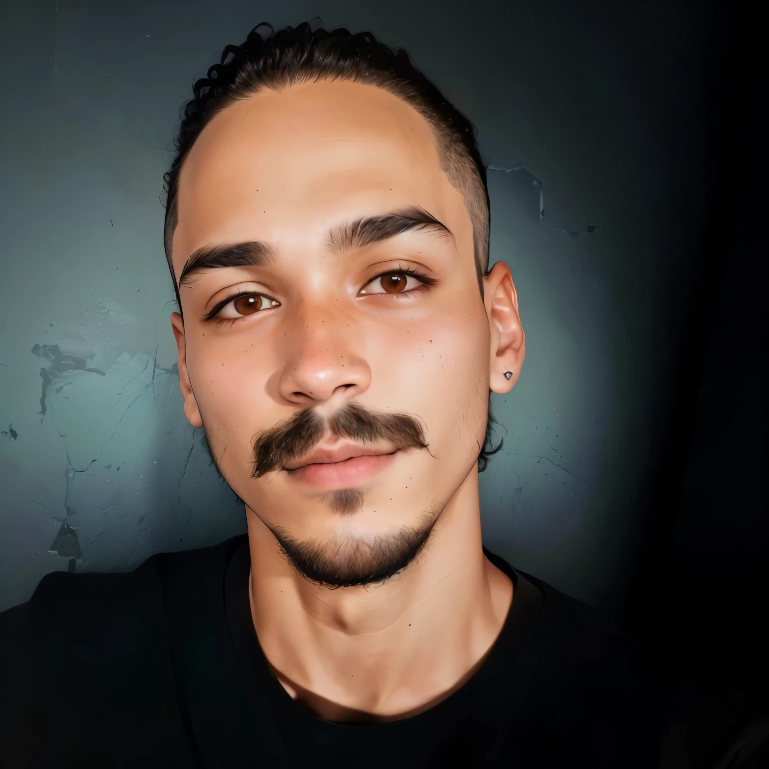 bushy man with mustache and black shirt posing for a photo, profile picture with headshot, taken at the beginning of 2020, inspirado em Christopher Williams, frank dillane as puck, frank dillane, taken in the late 2000s, portrait of Danny González, headshot portrait, half body head shot