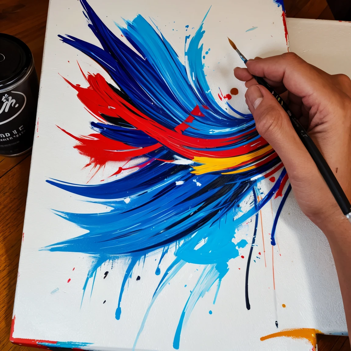 graffiti, acrylic painting, brush strokes:1.3,