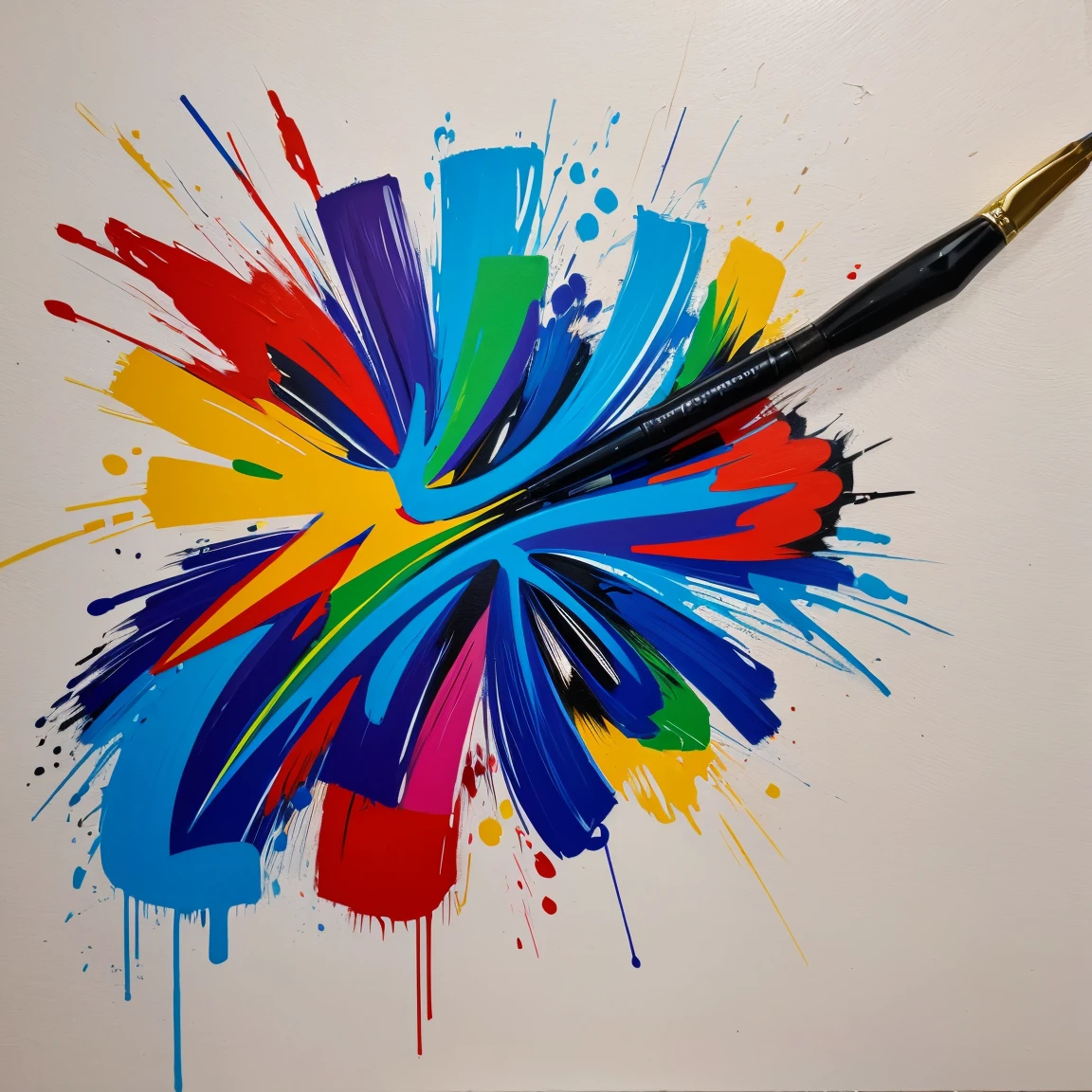 graffiti, acrylic painting, brush strokes:1.3,