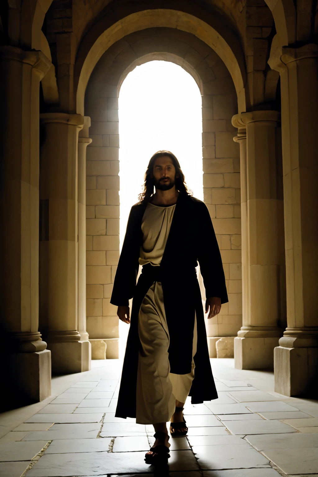 Jesus leaving the Praetorium