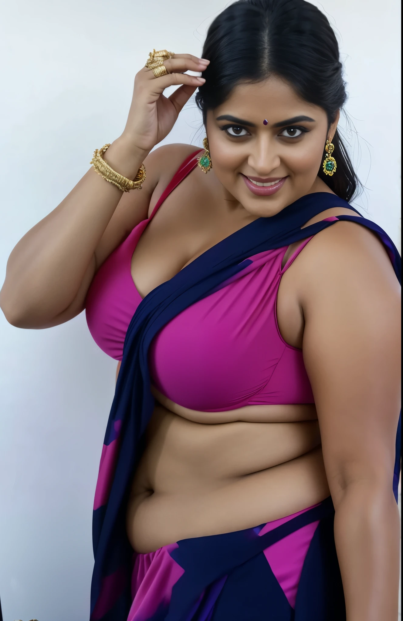 Looks like Anushka Shetty, thick figure, heavy physique, Masterpiece, Best quality, high clarity eyes, critically flawless,sharp picture, Full portrait, High pixels, perfect face, perfect eyes, beautiful face, perfect hands,perfect fingers, in Peter Paul Rubens style, by Peter Paul Rubens, baroque style, acrylic on canvas, highly detailed, description: "Create a nymph inspired by the tales of Greek or Roman mythology, embodying the essence of a natural element or location, and possessing a unique ability or trait that sets her apart.", strapless Bra of ancient times, strapless bralette, armpits showing,