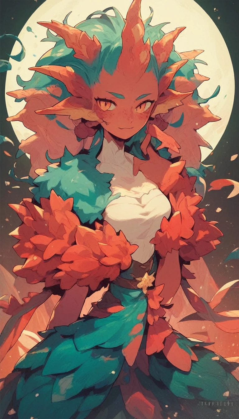 Best quality, Super detailed illustration, Warm colors, perfect lighting, perfect detail ,Cute sea monster girl
