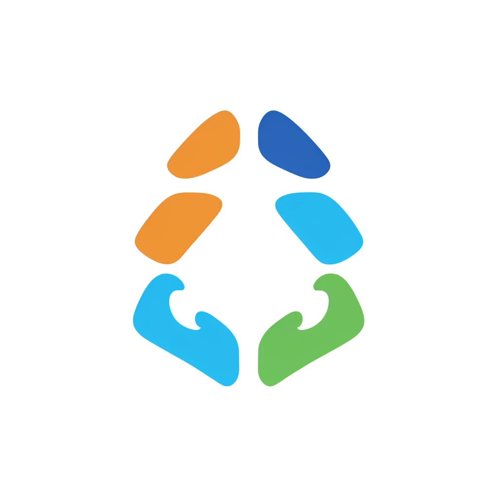 Hands forming together to make earth logo, icon, concept, minimalistic, plain, world, hands