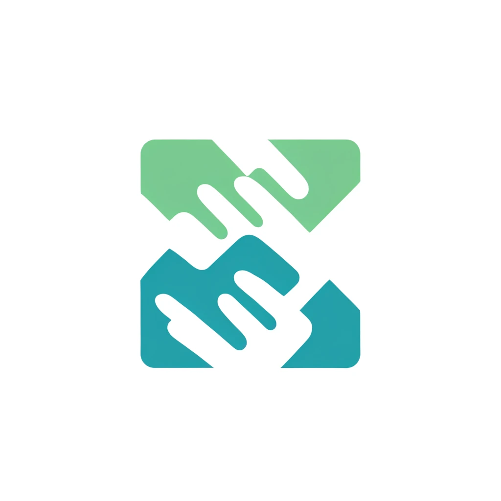 Hands forming together to make the earth logo, icon, minimalistic, earth, hands
