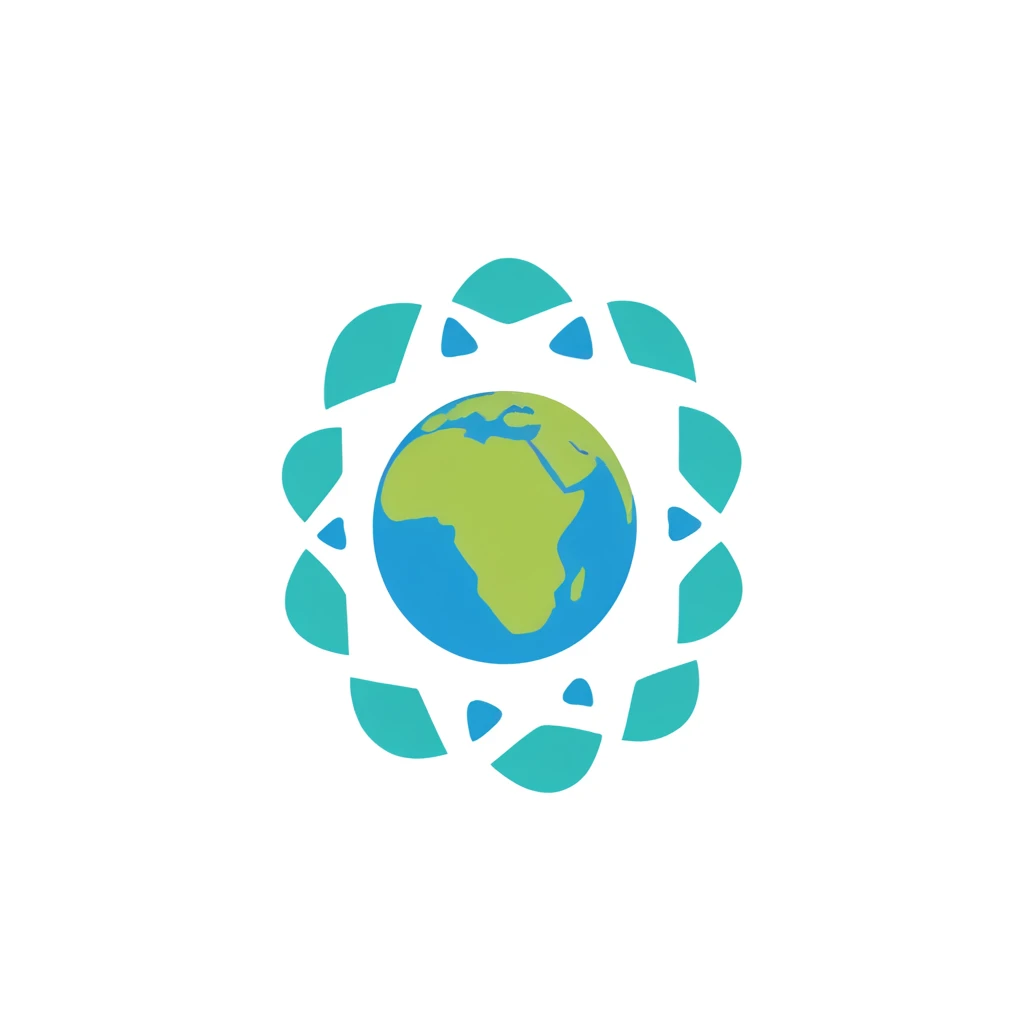 Hands forming together to make the earth logo, icon, symmetrical, earth, planet, hands