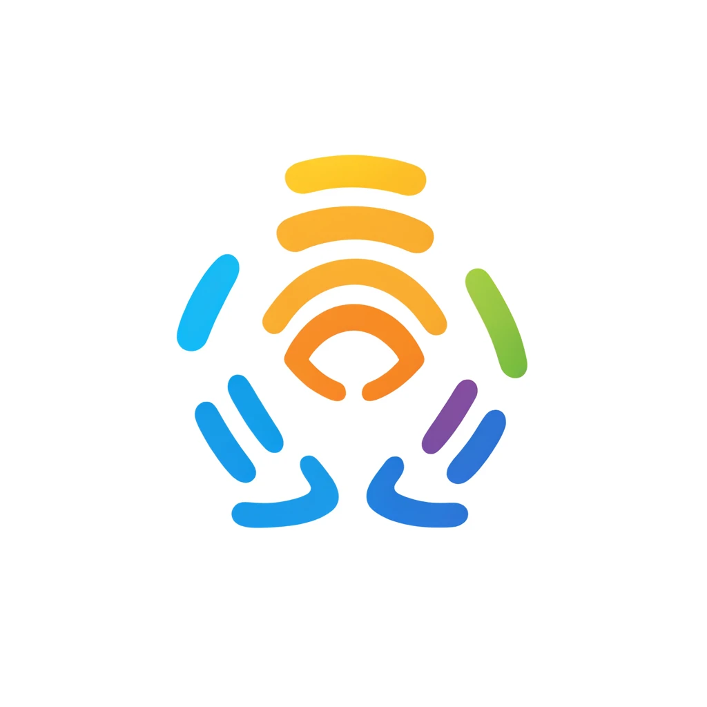 Hands forming together to make the earth logo, icon, symmetrical, earth, planet, hands