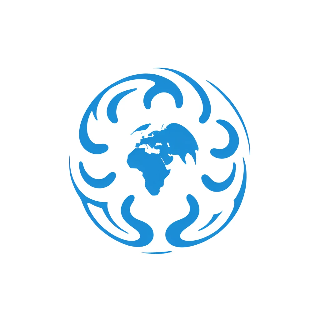 Hands looping around the earth logo, icon, symmetrical, earth, planet, hands together