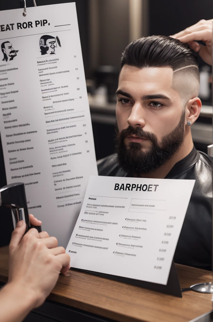 A price list for my barbershop