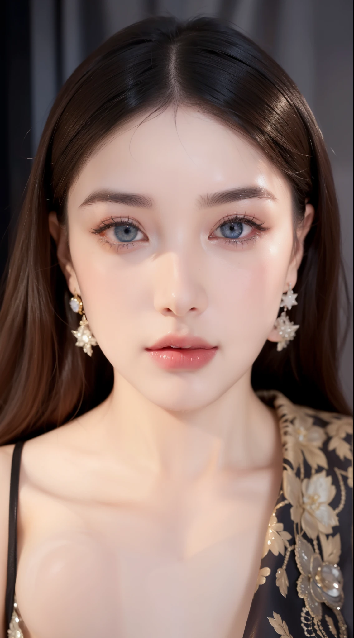Royal sisters，Exquisite eyes，Frozen queen，Put the crown on your head，Detailed facial expressions body，tall and big，Glamorous characters，Leg length，4K，HD，The look，White translucent lace，白皙Full figure，Little cherry mouth，Beautiful and lovely，Full figure，Glossy Gel Coat，Vampire Queen in luxurious gown，Have a tattoo(Intricate tattoo designs)，Ice Princess，Rich facial details，16 Year Old Angel，Eyes are blue(Pupils as deep as the starry sky)，Gorgeous silk(Silky reflective)，Succubus，Wear dark red lipstick