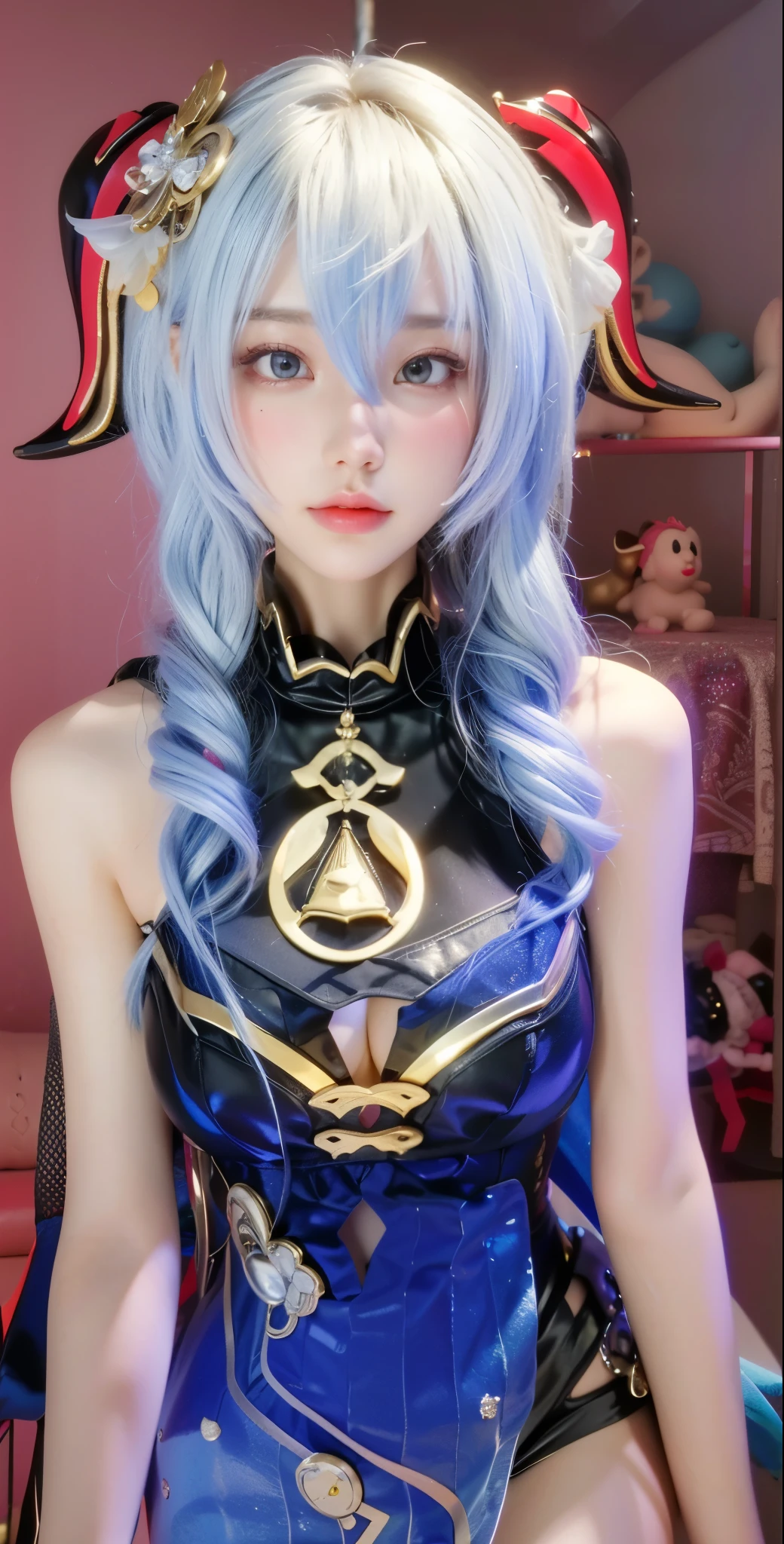 Game Art,CG Animation,Best image quality,Maximum resolution,8K picture quality,(A bust photo),(portrait),(Head close-up),(Rule of Thirds),Unreal Engine 5 rendering works,20 year old girl,((Queen)),The eyes are very detailed,(Large Breasts),Elegance and nobility,Ray Tracing,Game CG,((3D Unreal Engine)),OC rendering reflection mode,4K,Ultra-clear,Translucent lace,Fair and plump figure,Pretty Face,Glossy Gel Coat,身着华贵礼服的Queen,Gorgeous clothing,Luxurious and exquisite jewelry,Colorful makeup,Full figure,Dark red lipstick,breasts symmetrical,精致Gorgeous clothing