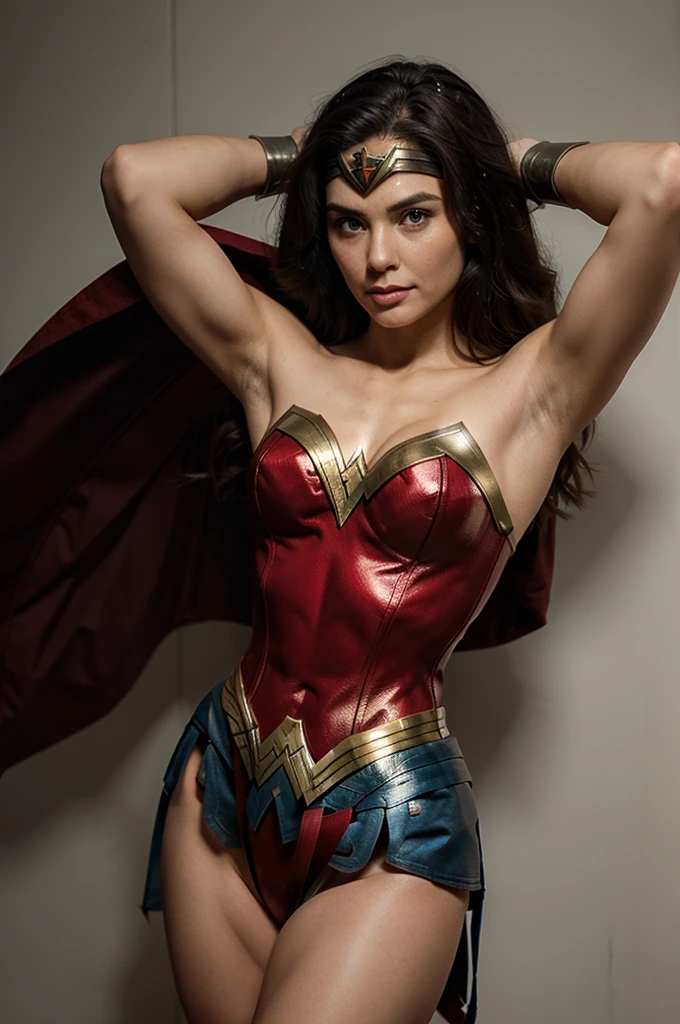 armptis, v pose, wonder woman 