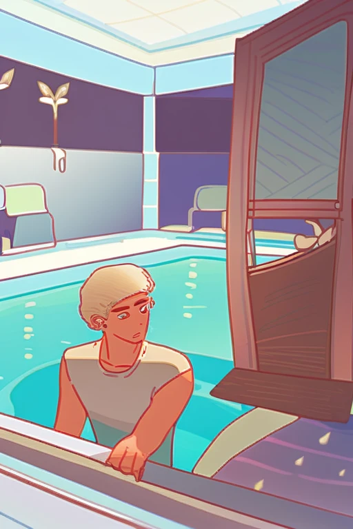 ((Лучшее качество)), ((шедевр)), (подробный), Two gay men in the pool
