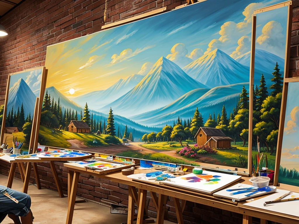 background, painter workshop