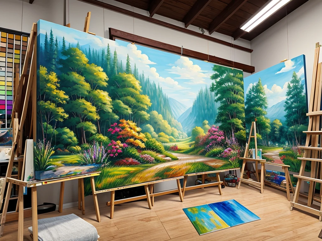 background, painter workshop