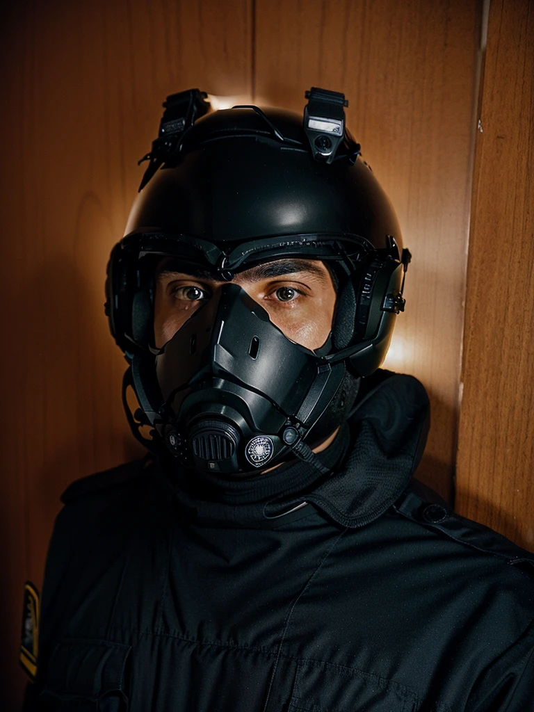 Homem da SWAT police.