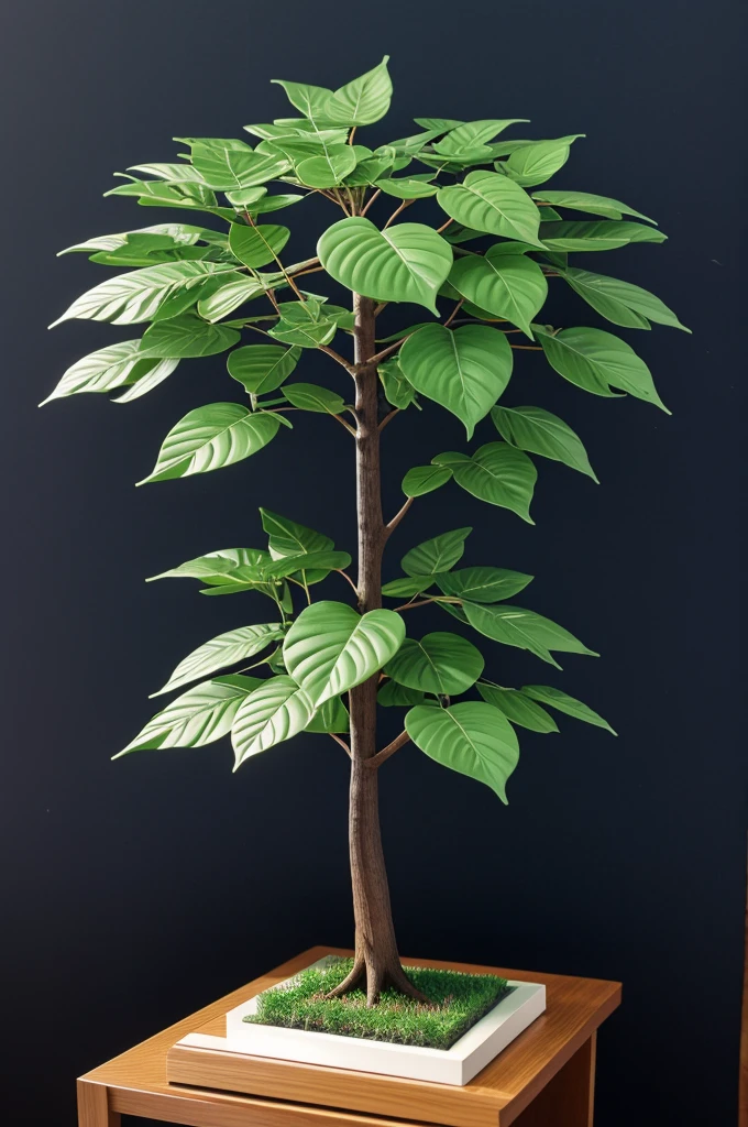 Model of a tree whose leaves act as part of a solar panel