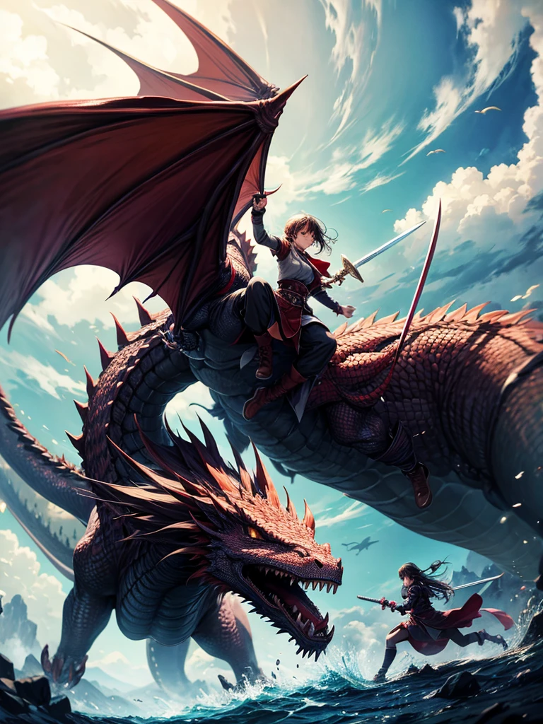 Children fleeing from a dragon --auto --s2