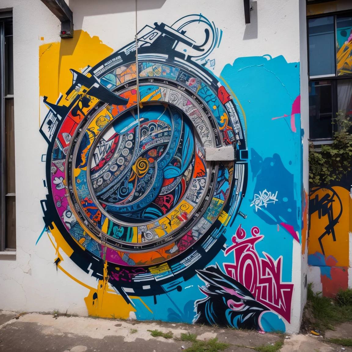 graffiti, painting, art by dondi white, masterpiece, intricate details, full screen