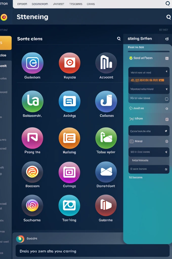 Generate an image of streaming account icons 