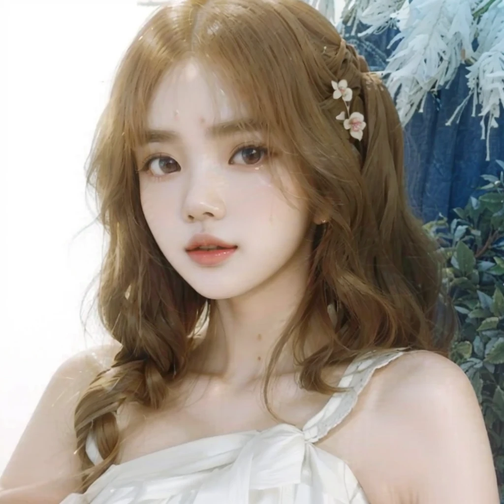 a close up of a woman in a dress holding a white object, park ji-min, heonhwa choe, lee ji - eun, lee ji-eun, sun yunjoo, seseon yoon, jaeyeon nam, hwang se - on, sangsoo jeong, kwak ji young, taejune kim, jinyoung shin, photoshoot, kim hyun joo