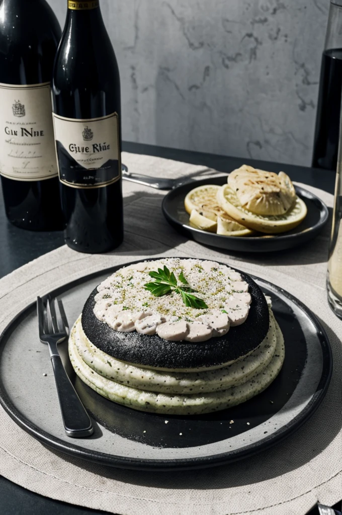 (25m^2) cuisine gris,doré, blanc et un peu de noir