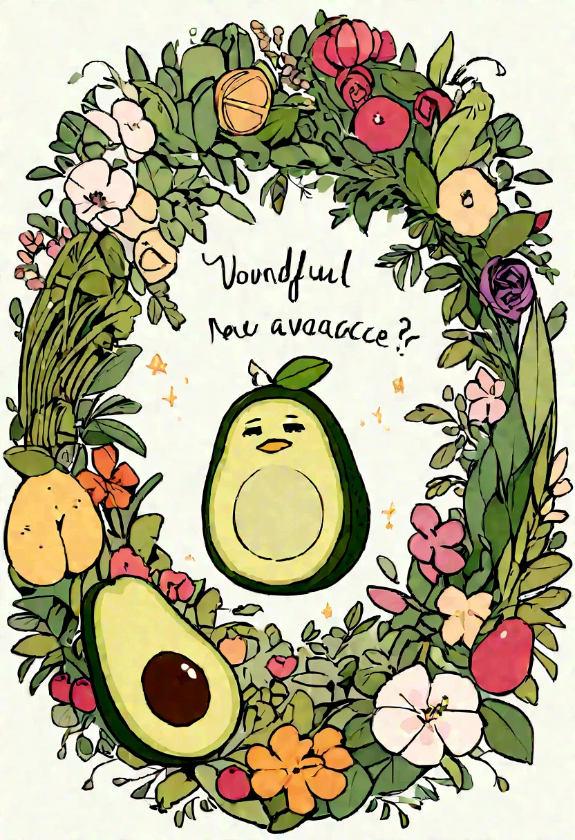 Hello, can you help me create an image where the following sentence is evident? "your avocado"