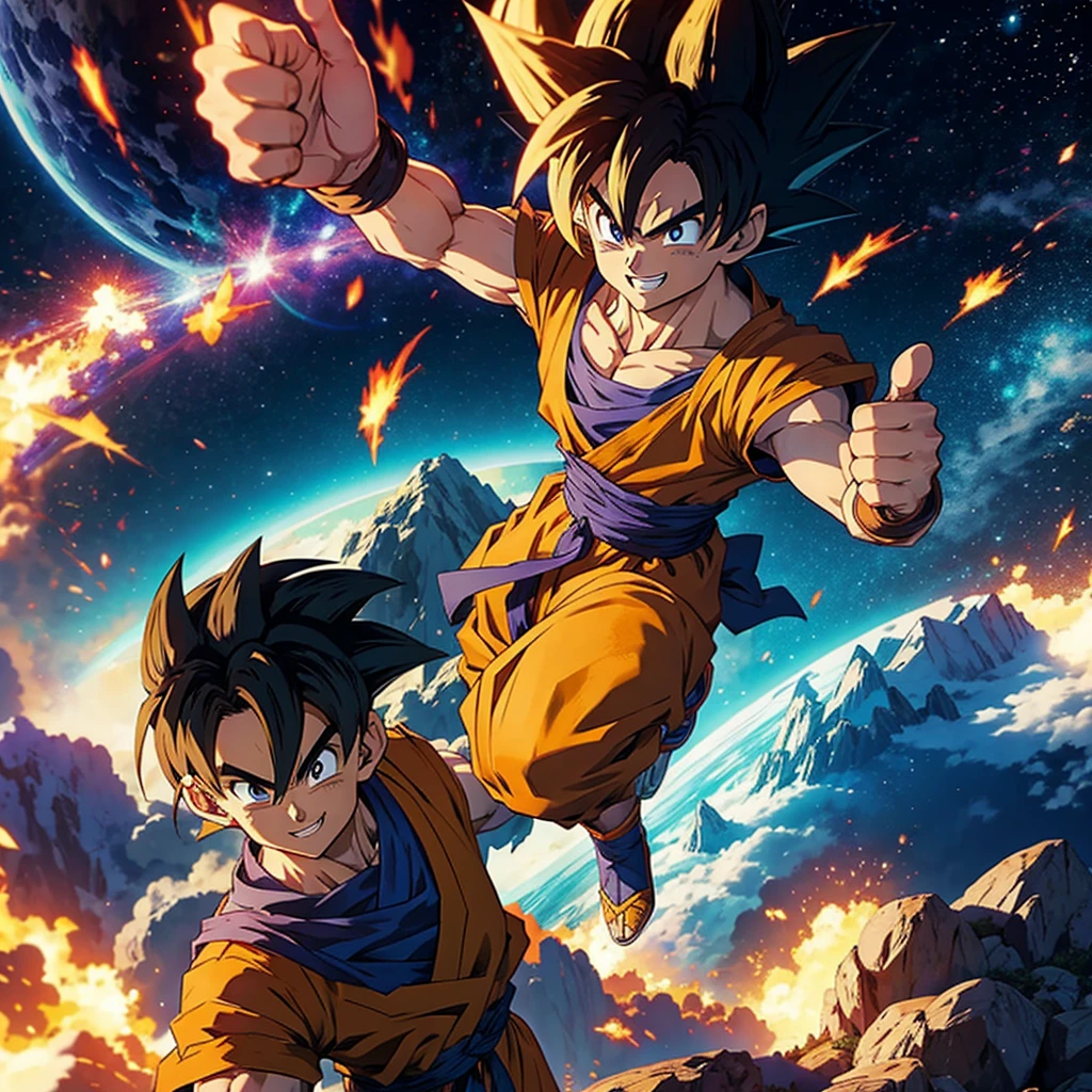 goku xenoverse smiling and giving thumbs up