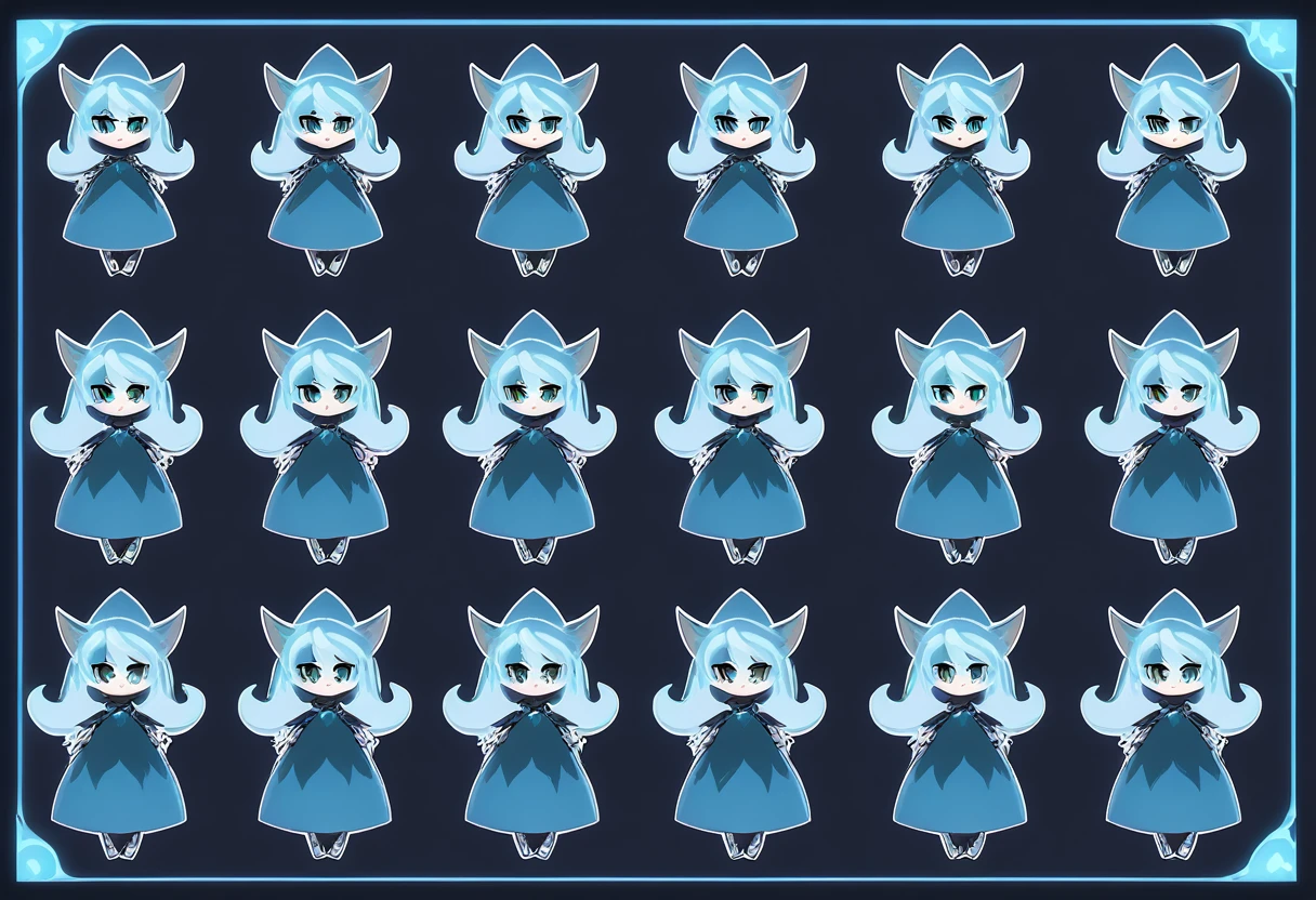 Mage of Nightfall in Character Design Sheet art style