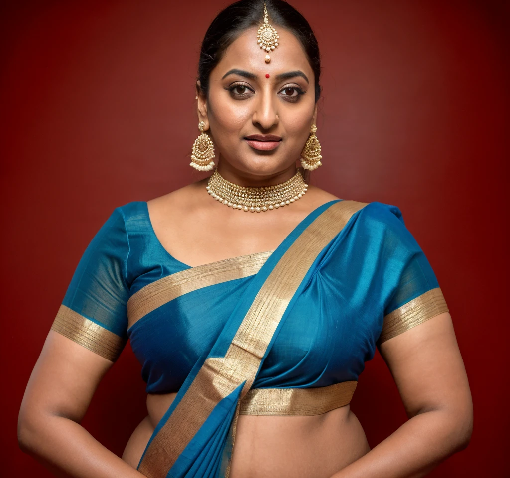 Foto RAW, photorealistic, photography, full body shot, 50 years old Woman, master shot, perfect eyes, goddess like beauty, pierced eyes, perfect thick chubby mallu Desi aunty bhabhi, Wearing a Stanapatta, a chest-band.Saree model, model Photography, Indian saree shoot, Indian traditional wear advertising photography, traditional wear brand shoot, face of Indian actress Sonakshi Sinha, masterpiece, realistic, realism, incredible details, pleasure, photorealism, detailed skin, skin pores, high contrast, photorealistic Artstation 8k HD digital art trend of high definition and detailed realistic skin texture, ultra detail, realistic skin texture, armature, best quality, ultra high definition, (photorealistic:1.4),, high resolution, detail, raw photo, sweat, Re sharp, by Lee Jefferies Nikon D850 Film Stock Photo 4 Kodak Portra 400 Camera F1.6 Lens Rich Color Ultra Real Realistic Realistic Textures Dramatic Lighting Unreal Engine Trending at Art Station Cinestill 800,(pele altamente detalhada: 1.2), 8k UHD, DSLR, soft-lighting, alta qualidade, grain of film, Fujifilm XT3,she didn't like to wear blouse or bra, she is happy to wear only saree, she hates blouse or bra, detailed hairy armpits, hyper realistic skin, skin pores, sweat, veins,