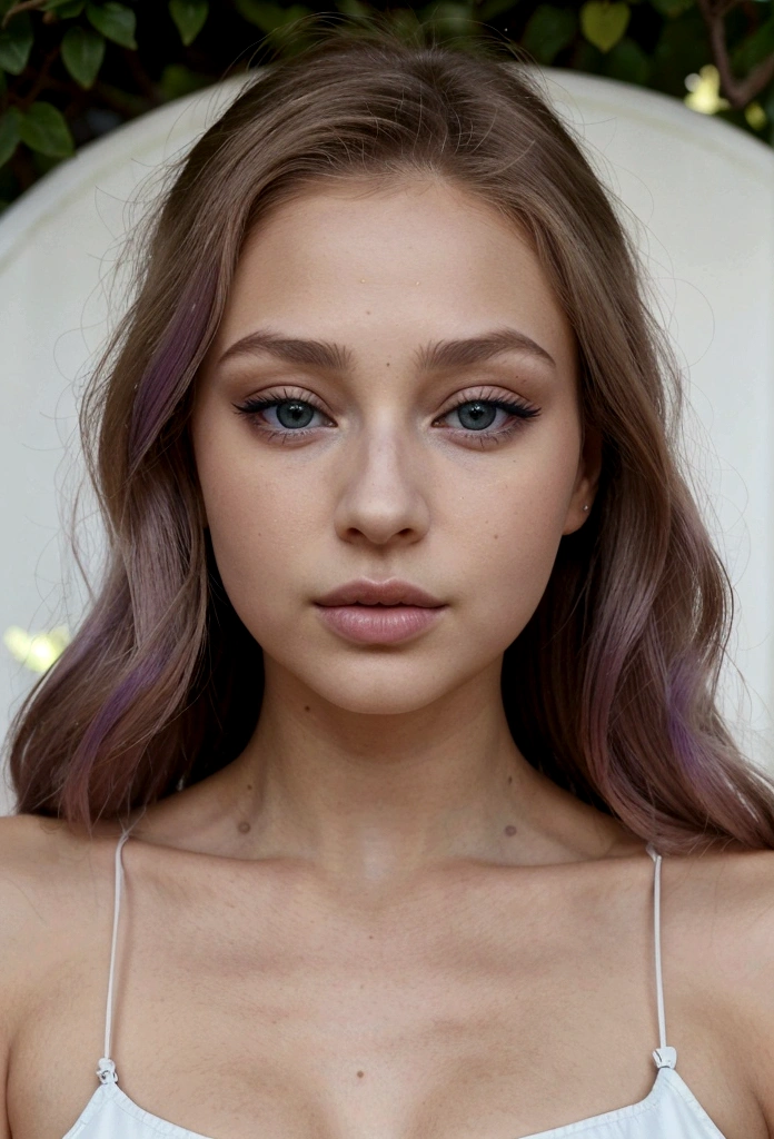 Femme Arafed , longs cheveux blonds, fille sexy aux yeux bleus, portrait sophie mudd, cheveux blonds et grands yeux, selfie d'une jeune femme, Yeux de chambre, violette myers, sans maquillage, Maquillage naturel, joue au football, Visage avec Artgram, Maquillage subtil, Superbe photo du corps entier, dans son jardin, clivage