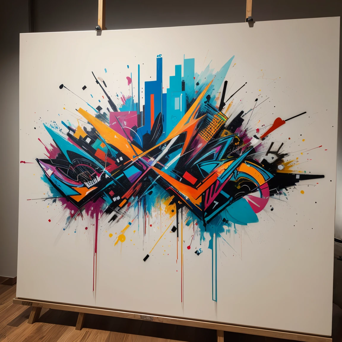 graffiti, abstract painting, art by Lee Quiñones, masterpiece, intricate details, design