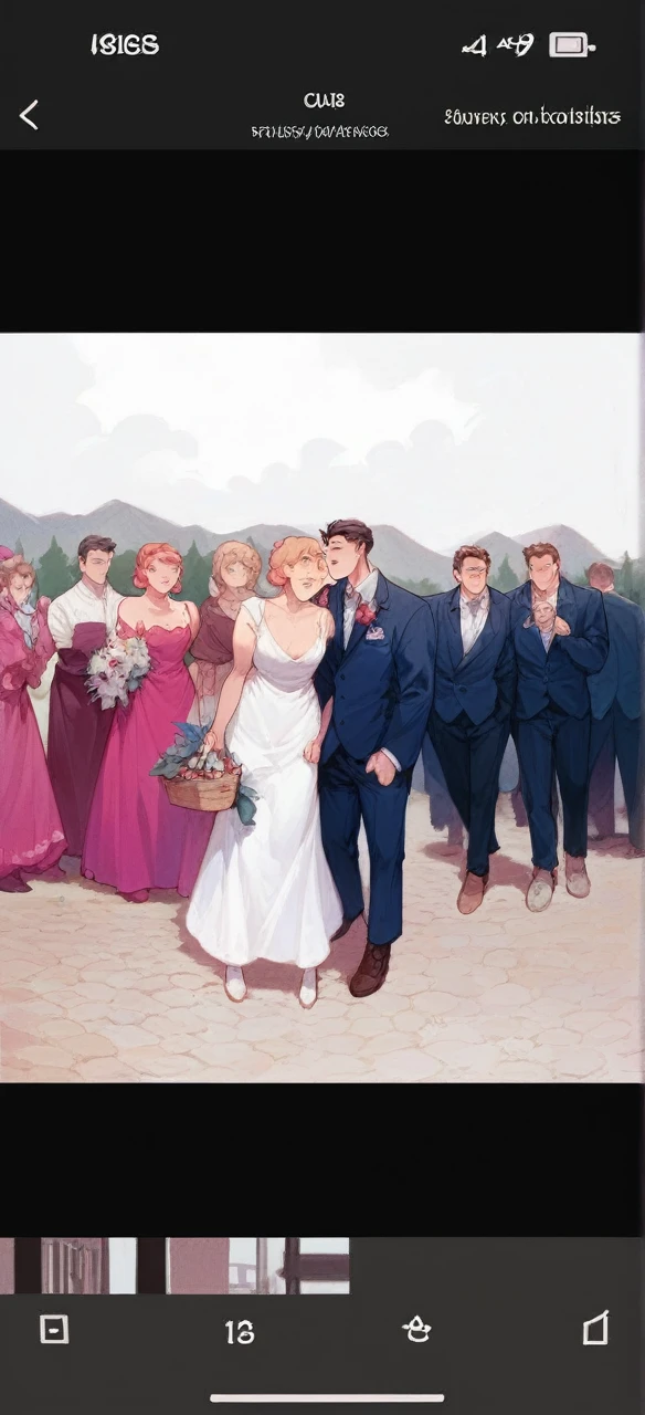 change the color of the groom's suit to light blue and the other groomsmen's suits to navy blue