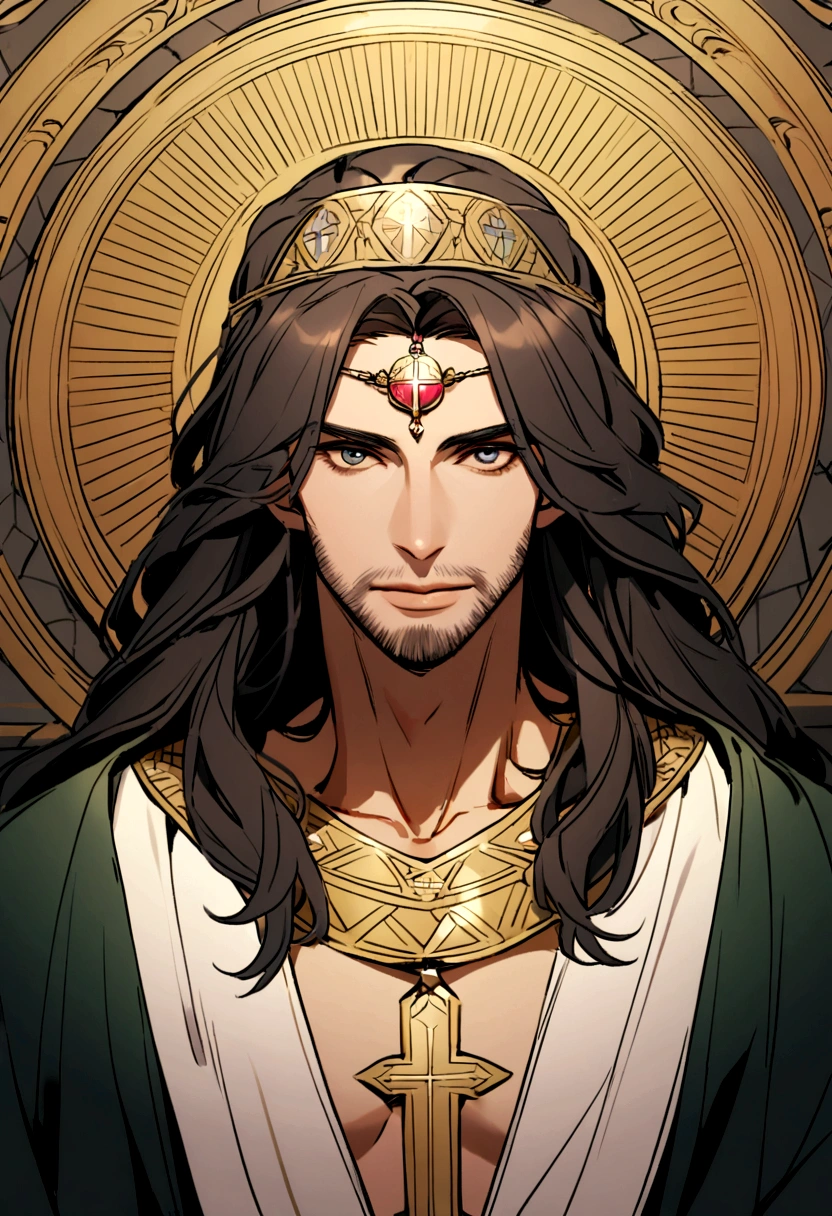a Jesus Christ, handsome man, gorgeous face, Jerusalem Fund, show for 8k,