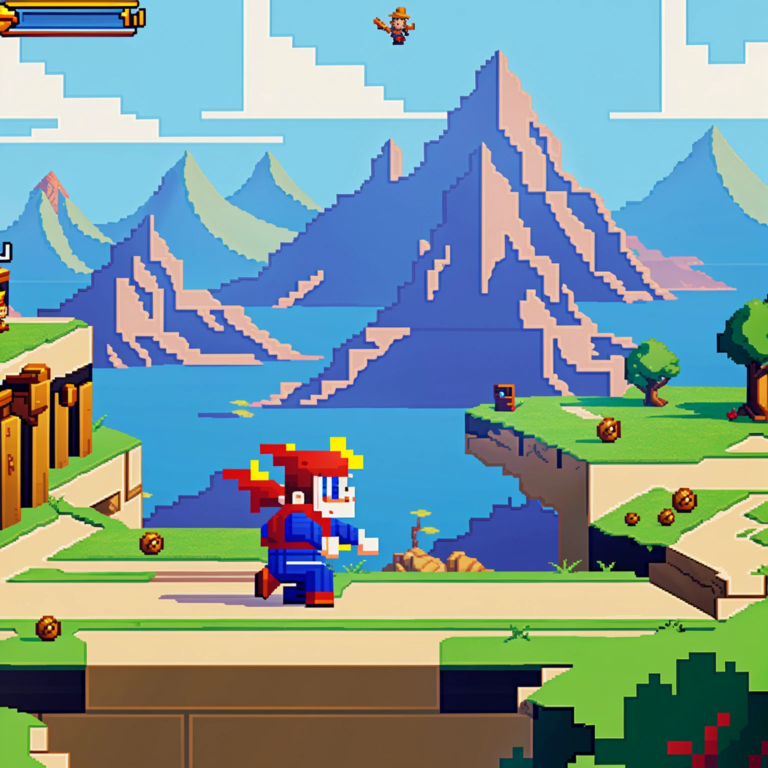 Pixel art goblin 2d game 