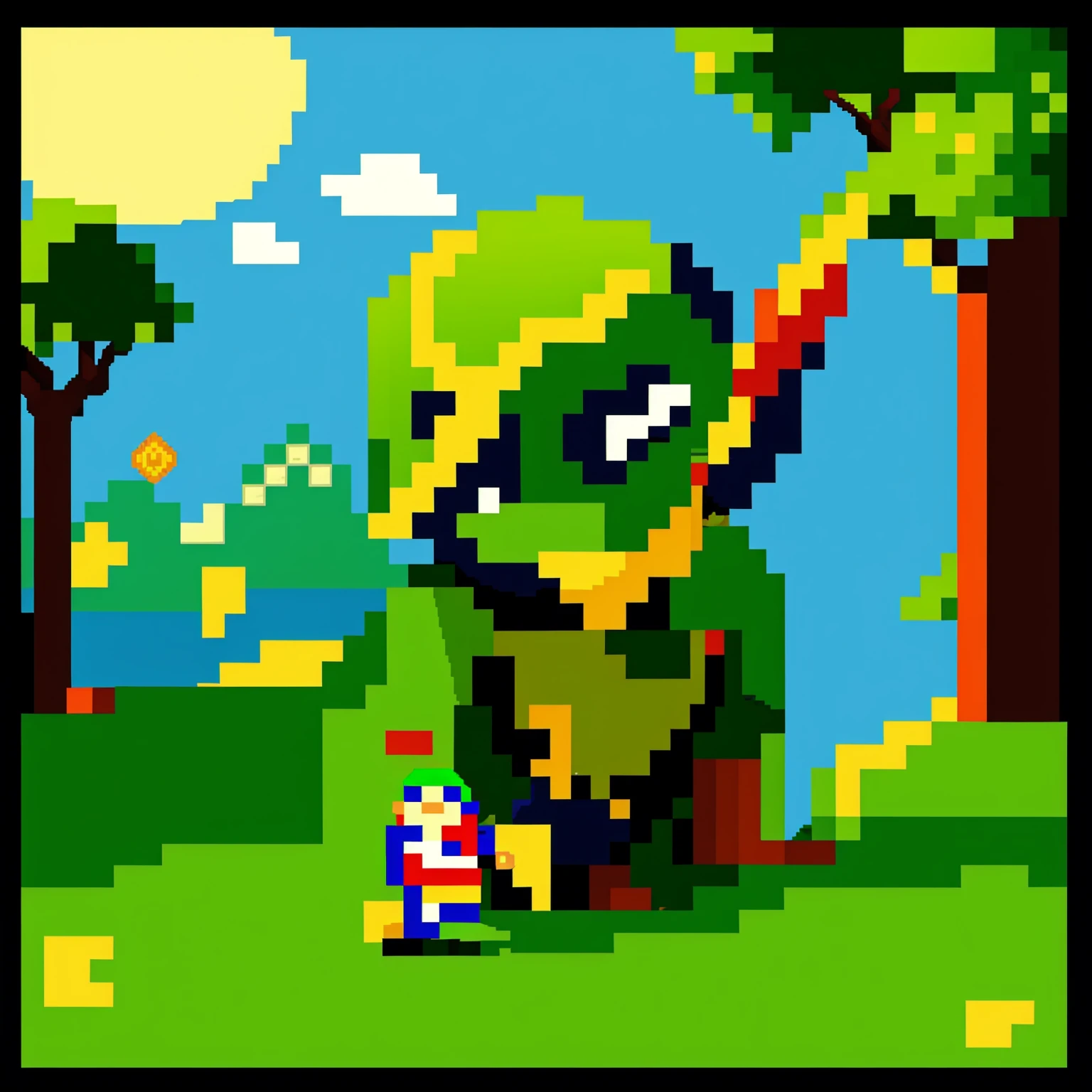 Pixel art goblin 2d game