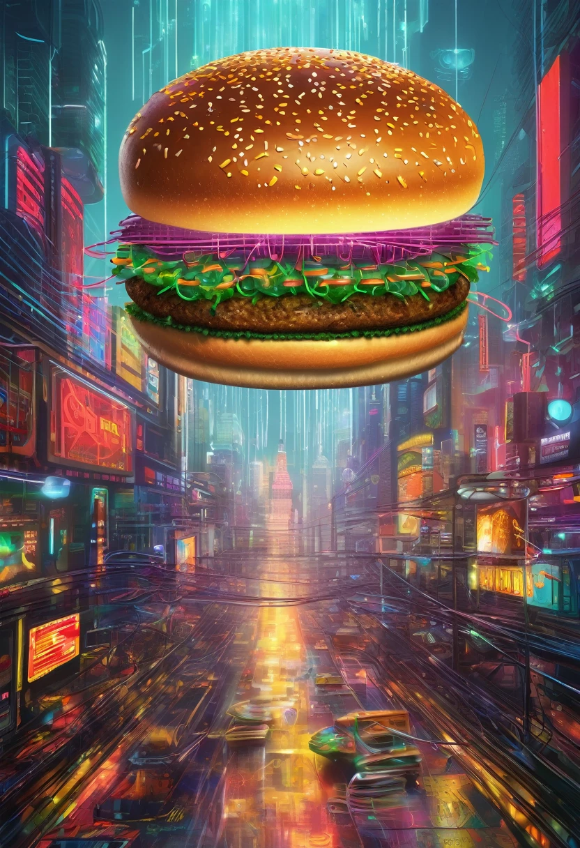 A cyber hamburger 