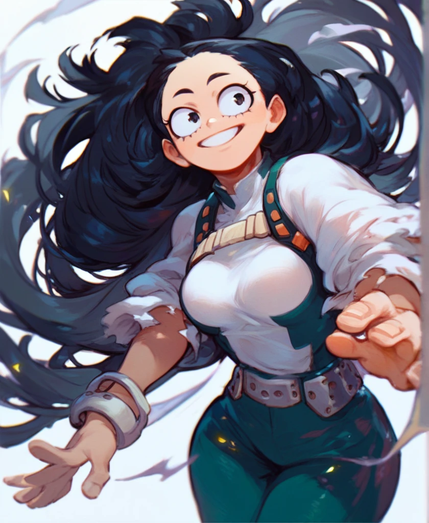 score_9_up, score_8_up, score_7_up, cowboy shot, 1girl,\(boku no hero academia\), black hair, very long hair, tied hair, eyes, wide hips, medium breasts, smiling,
, source_anime, anime style