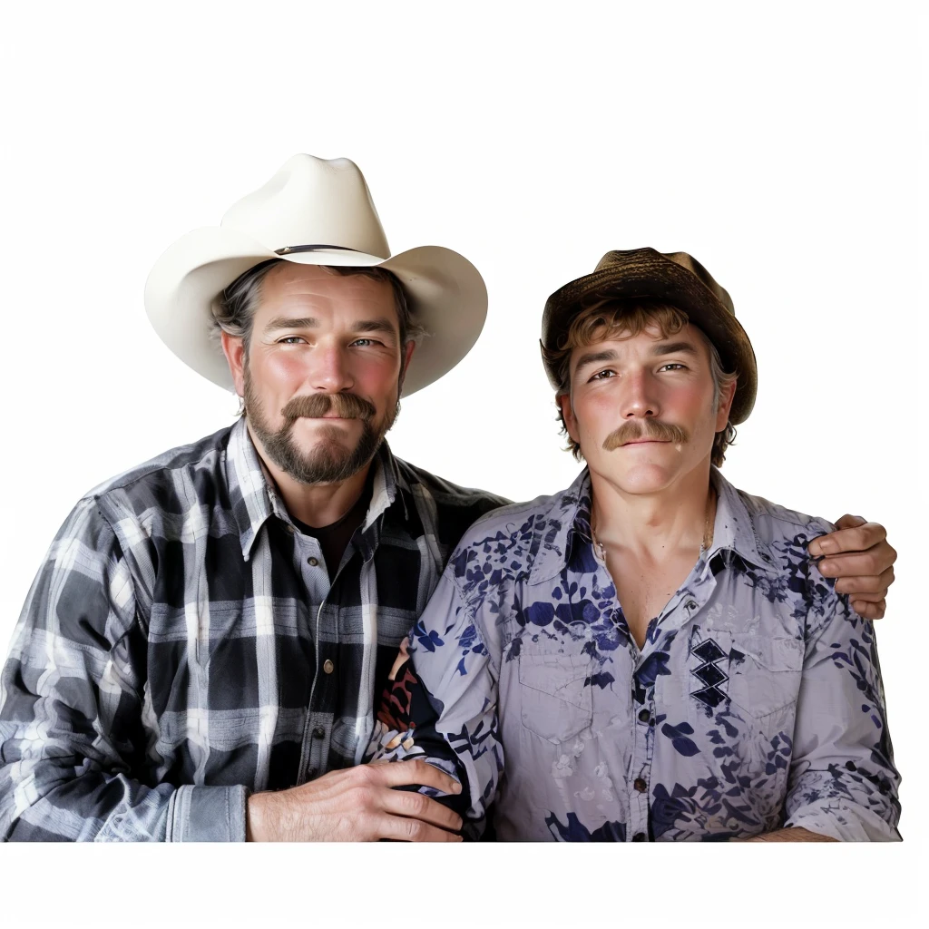 They are posing for a photo with a cowboy hat., Couples portrait, portrait of two people, Couple portrait, Couple, by Winona Nelson, 2 people, promotional shot, Cowboys, powder Mike Bierek, New Mexico, por Lynn Pauley, portrait photo, profile picture, inspired by Dave Arredondo, cowboy theme, Promotional portrait, Award-winning color photo