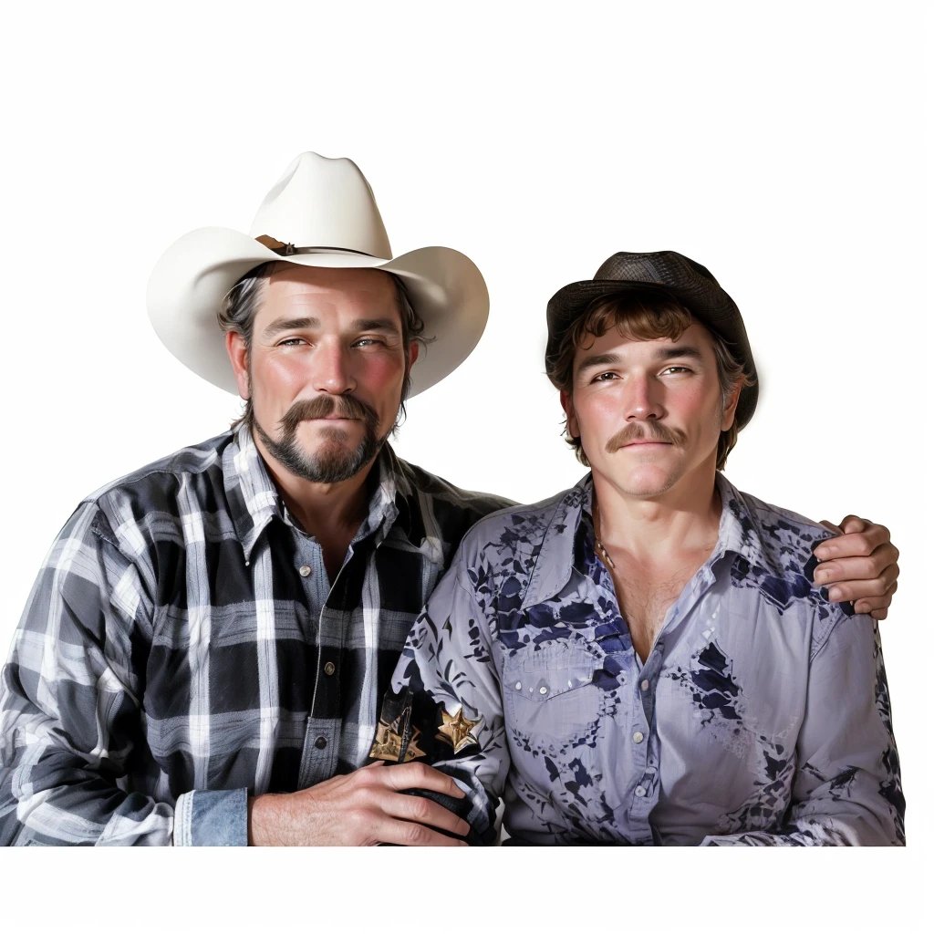 They are posing for a photo with a cowboy hat., Couples portrait, portrait of two people, Couple portrait, Couple, by Winona Nelson, 2 people, promotional shot, Cowboys, powder Mike Bierek, New Mexico, por Lynn Pauley, portrait photo, profile picture, inspired by Dave Arredondo, cowboy theme, Promotional portrait, Award-winning color photo