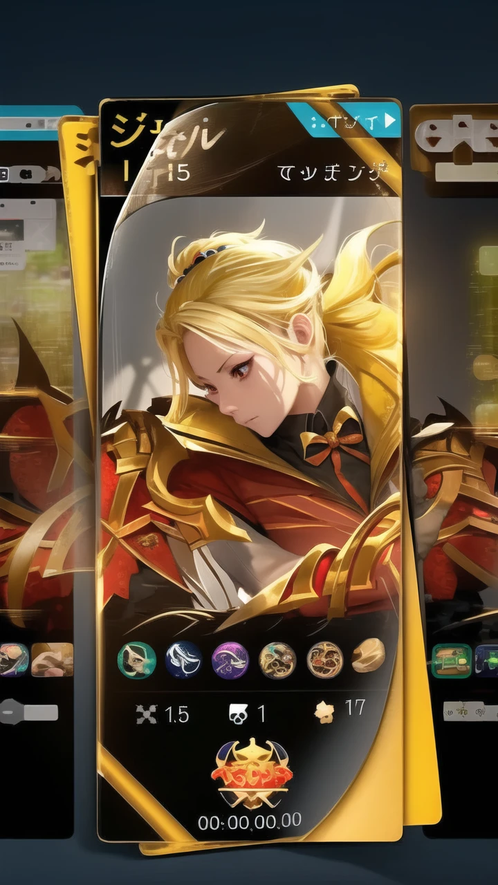 light particles, soft lighting, volumetric lighting, intricate details, finely detailed, backlighting,
1girl, solo, standing, upper body, crossed arms,
blonde hair, long hair, high ponytail, hair intakes, sidelocks, red bow,
red eyes, looking at viewer, tsurime, half-closed eyes,
red dress, off shoulder, bare arms, gloves,
black background, simple background,