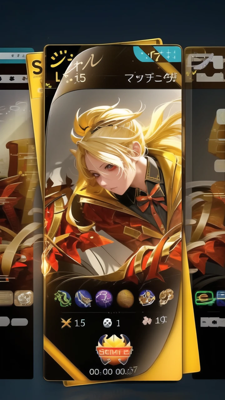 light particles, soft lighting, volumetric lighting, intricate details, finely detailed, backlighting,
1girl, solo, standing, upper body, crossed arms,
blonde hair, long hair, high ponytail, hair intakes, sidelocks, red bow,
red eyes, looking at viewer, tsurime, half-closed eyes,
red dress, off shoulder, bare arms, gloves,
black background, simple background,