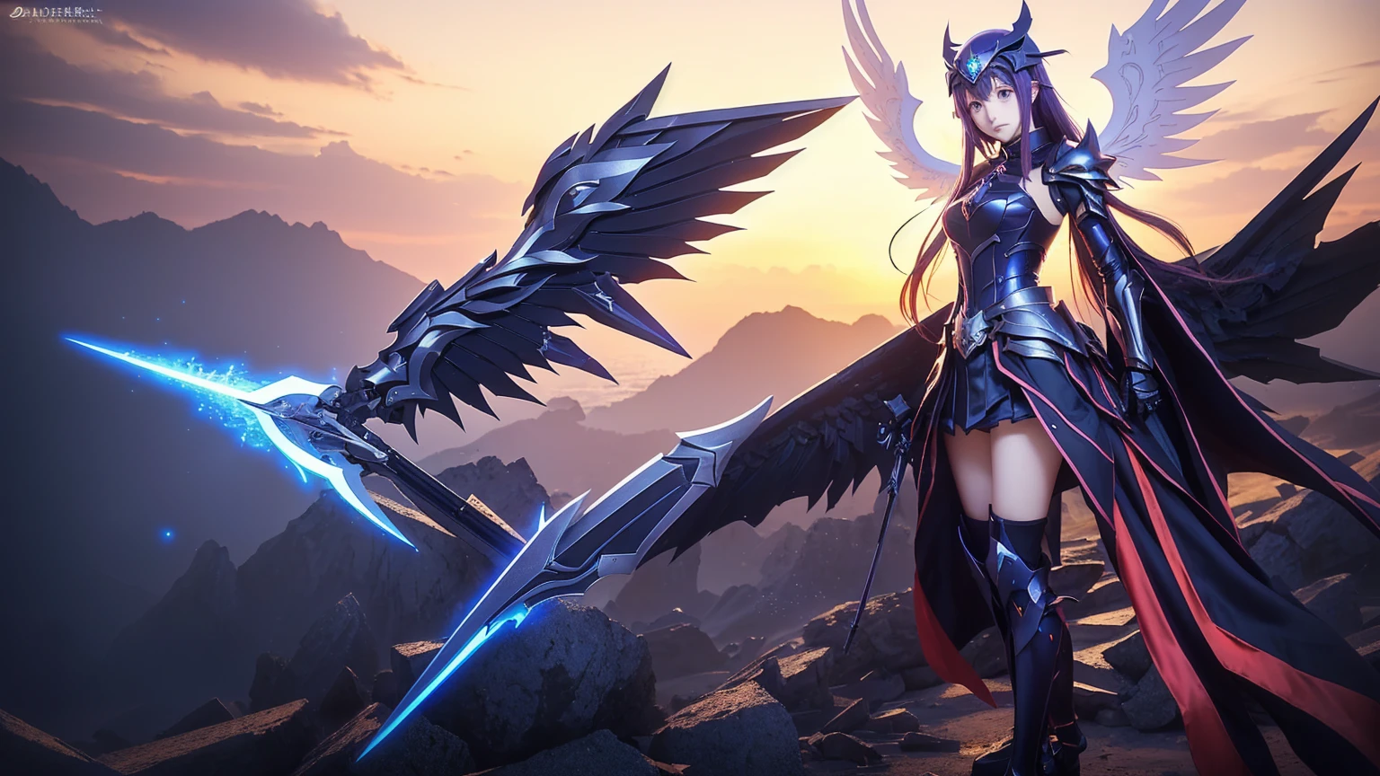 anime anime wallpapers with a girl with wings and a helmet, fate grand order, popular isekai anime, anime style like fate/stay night, fate / stay night, from arknights, demon anime girl, albedo from the anime overlord, from girls frontline, shadowverse style, fate zero, fate stay night, isekai, fate/zero, delete watermark