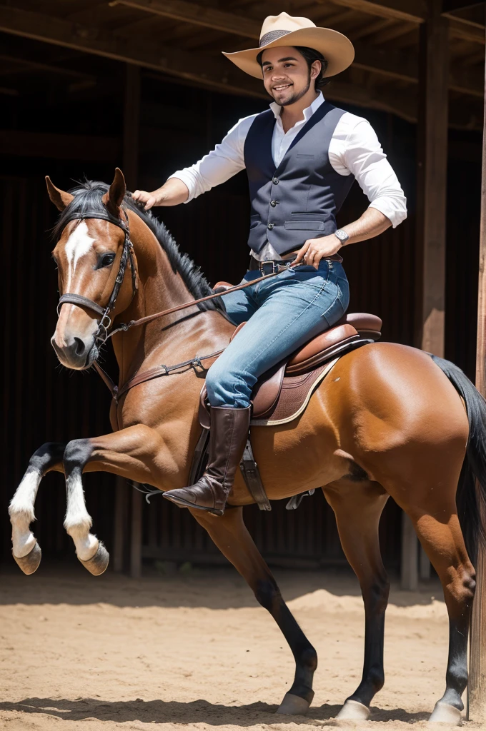 Luan sabatina riding a horse
