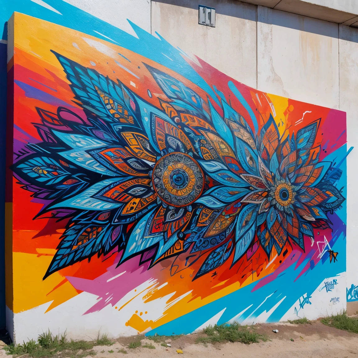 graffiti, abstract , painting by Lee Quiñones, masterpiece, intricate details, design
