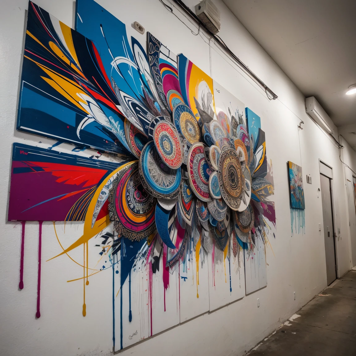graffiti, abstract , painting by Lee Quiñones, masterpiece, intricate details, design