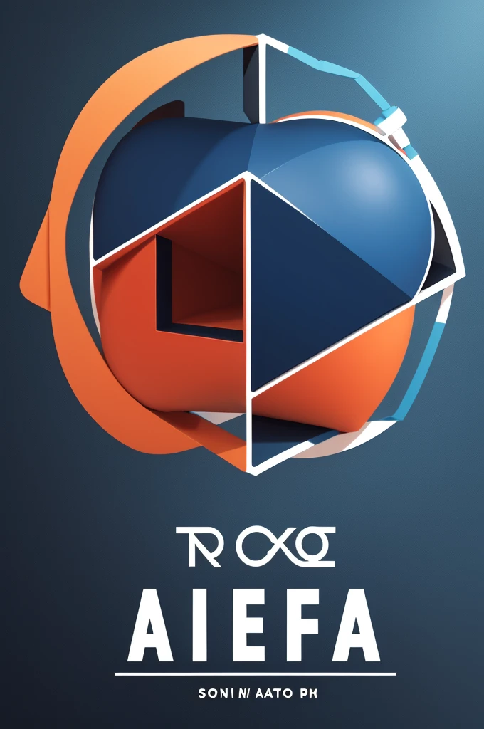 Logo for a web radio using the letter A and a geometric shape of the play symbol