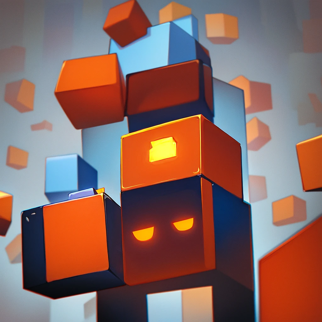 an orange cube with a frown, In block, angry face, Angry, an angry expression, angry expression, orange to dark orange gradient on cube skin, angry frown, block head, square face, blocktober, orange head, an extremely angry, In block shape, ceñudo, ceñudo, frustrated face, toon style toon of the angry cube