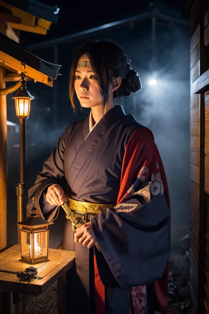 Real photo、Japanese Yokai、Shrine in the Dark Night、Thick Fog、(((Hero of Justice)))、Cyborg Maiko
